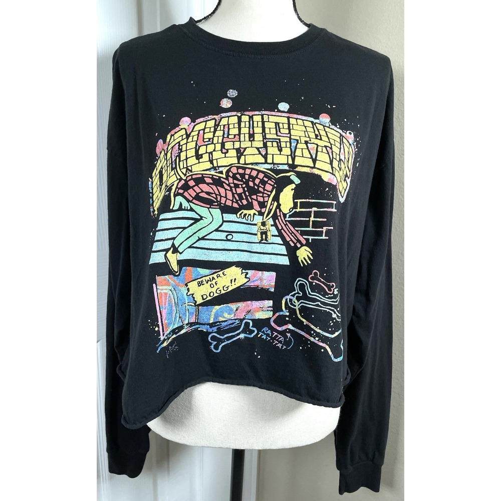 Snoop Dogg Doggystyle Album Cover Cropped Sweater Womens Large Black 100% Cotton